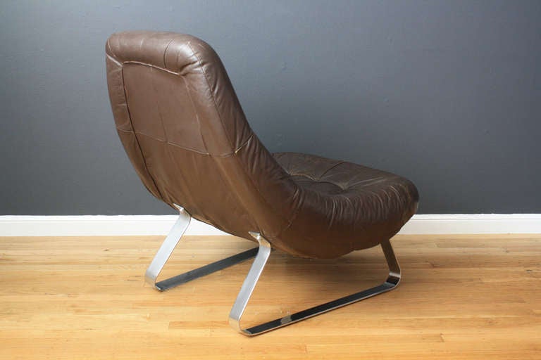 Mid-Century Modern Vintage Lounge Chair and Ottoman by Percival Lafer