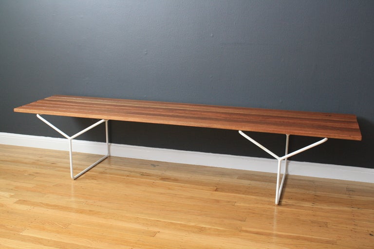 Mid-Century Modern Vintage Mid-Century Slat Bench