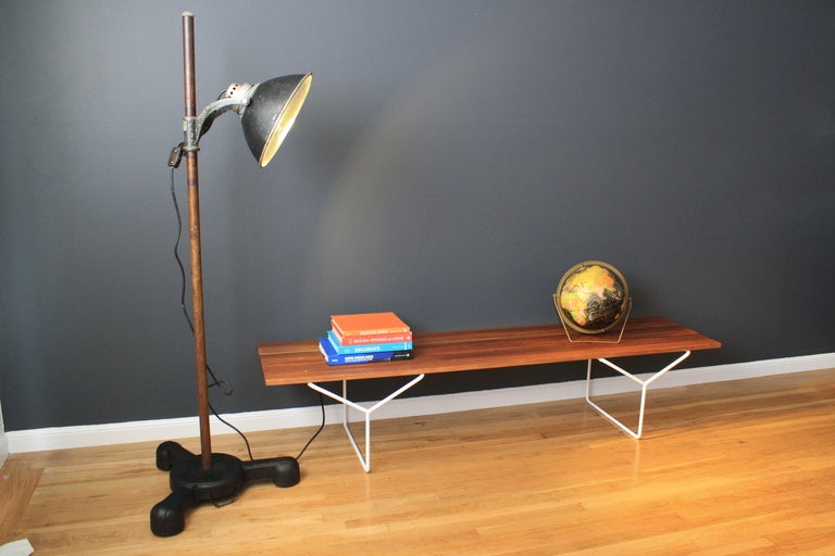 Teak Vintage Mid-Century Slat Bench