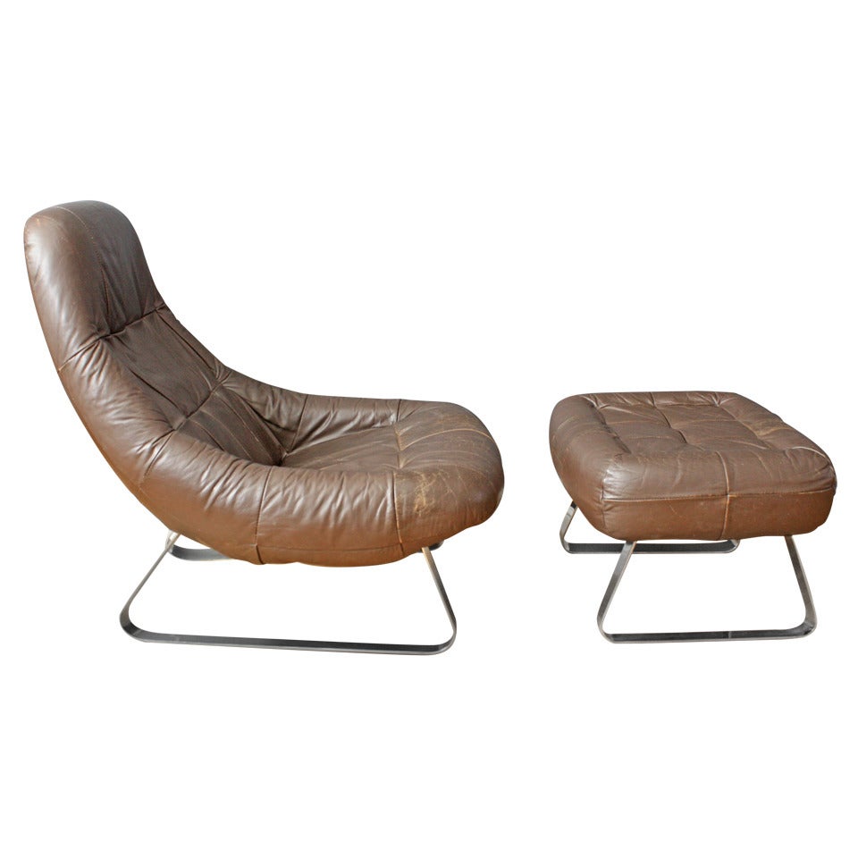 Vintage Lounge Chair and Ottoman by Percival Lafer
