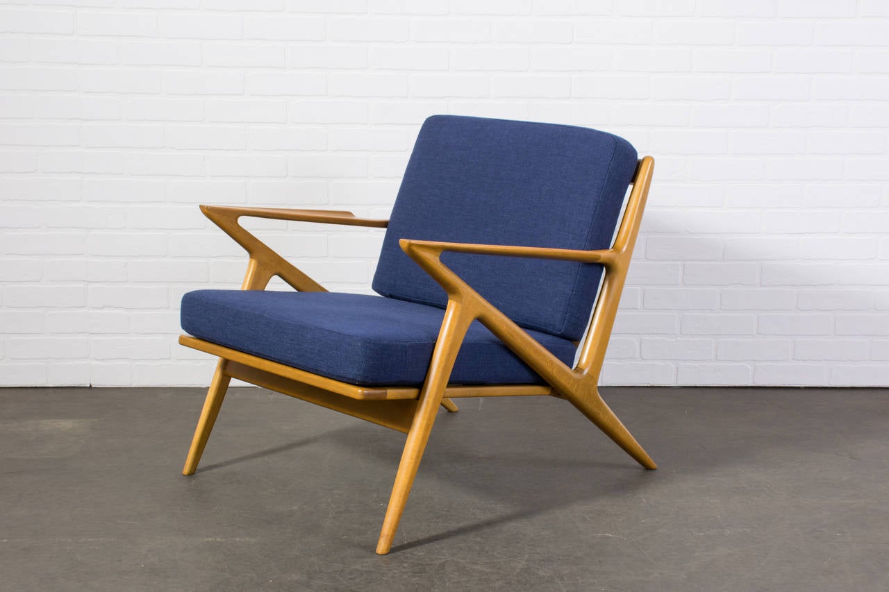 Danish Modern 'Z' Lounge Chair by Poul Jensen In Good Condition In San Francisco, CA