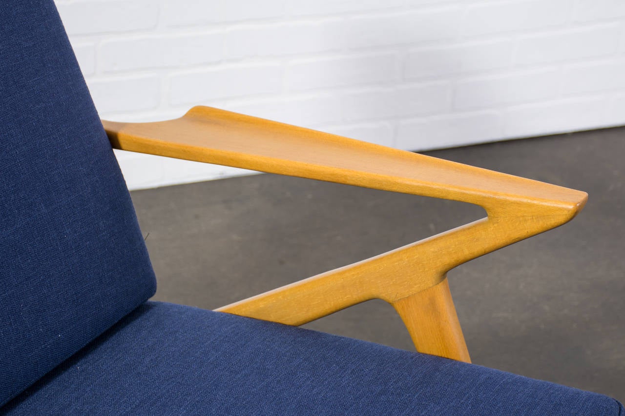 Upholstery Danish Modern 'Z' Lounge Chair by Poul Jensen
