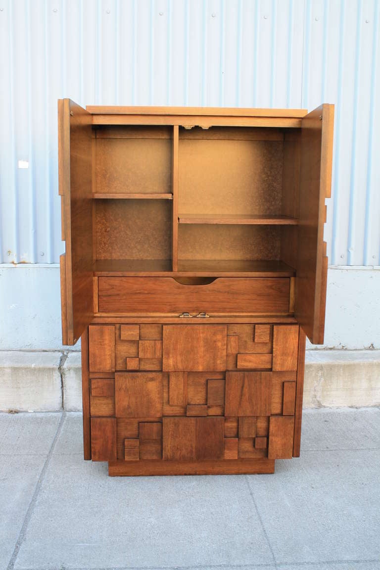 20th Century Vintage Mid-Century Brutalist Tall Dresser/Chest