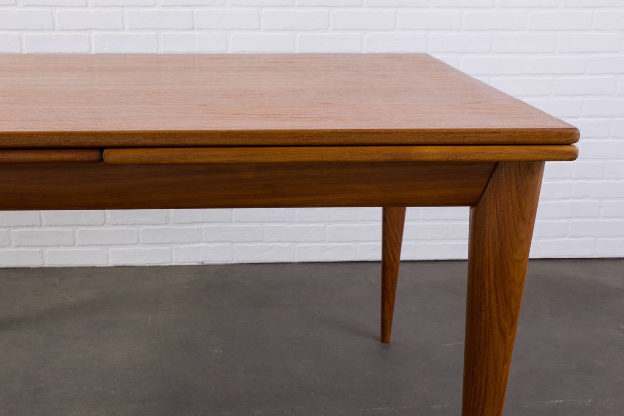 Danish Modern Teak Dining Table with Leaves by J.L. Moller 3