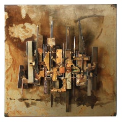 Vintage Etching/Wall Sculpture by Silvio Giovenetti