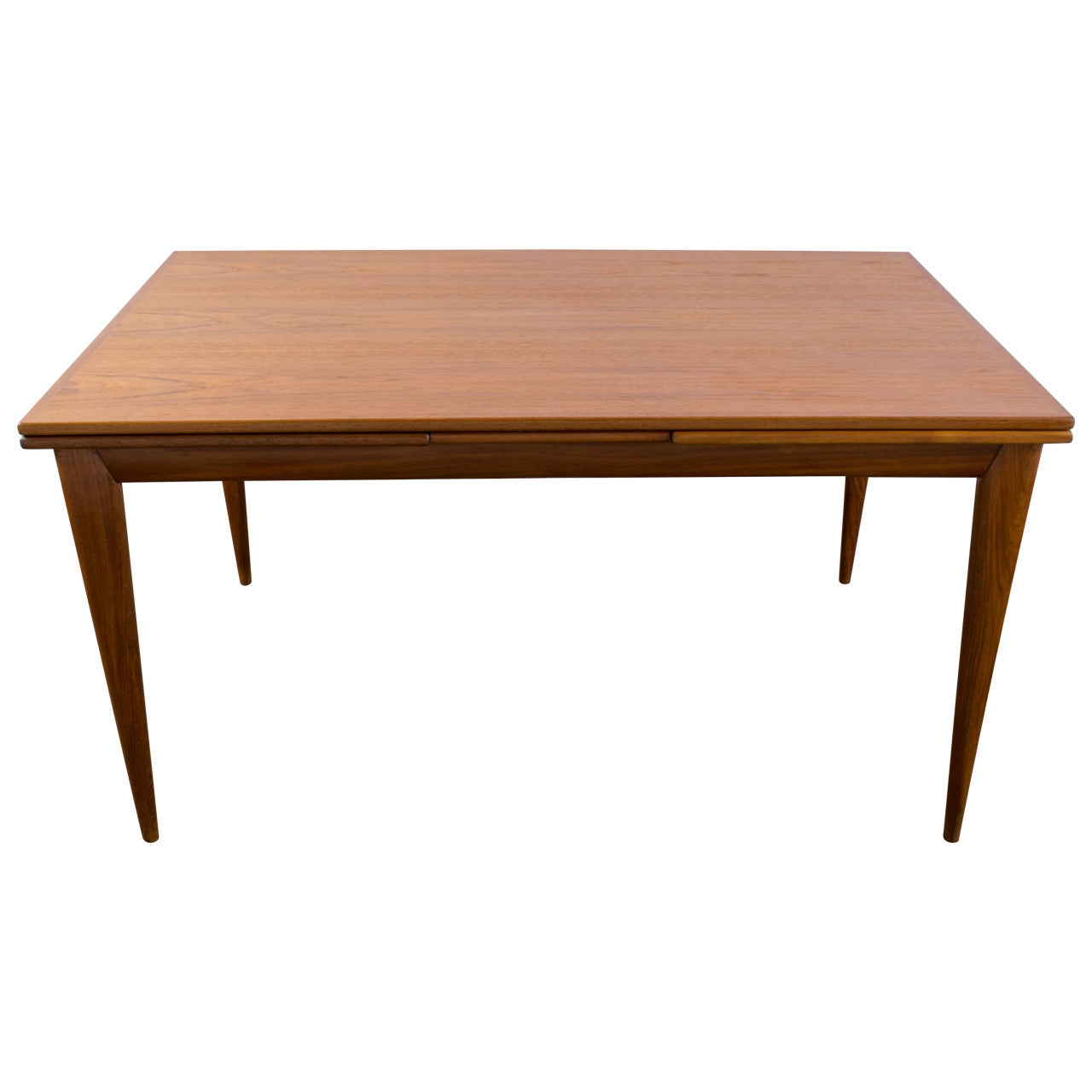 Danish Modern Teak Dining Table with Leaves by J.L. Moller