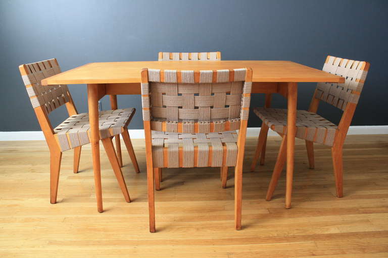 Mid-Century Modern Set of Four Vintage Knoll Chairs by Jens Risom