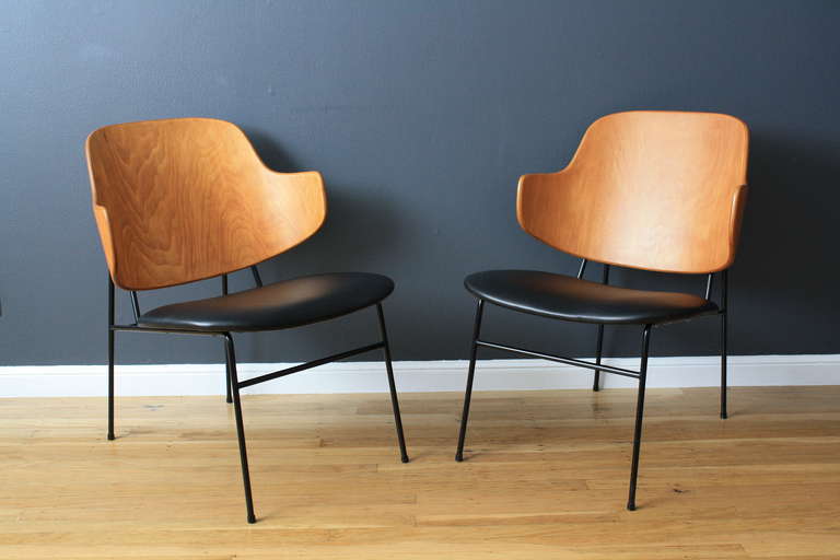 Scandinavian Modern Pair of Vintage Penguin Chairs by Ib Kofod Larsen