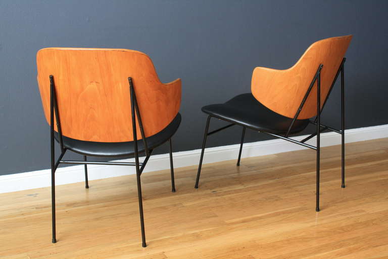 Pair of Vintage Penguin Chairs by Ib Kofod Larsen In Good Condition In San Francisco, CA