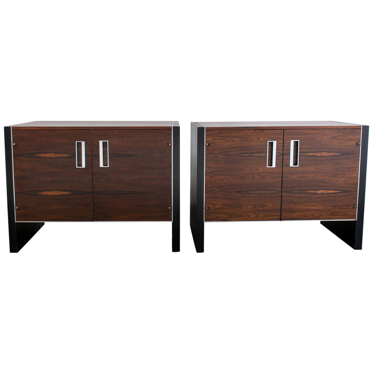 Pair of Vintage Rosewood Nightstands by Robert Baron for Glen of