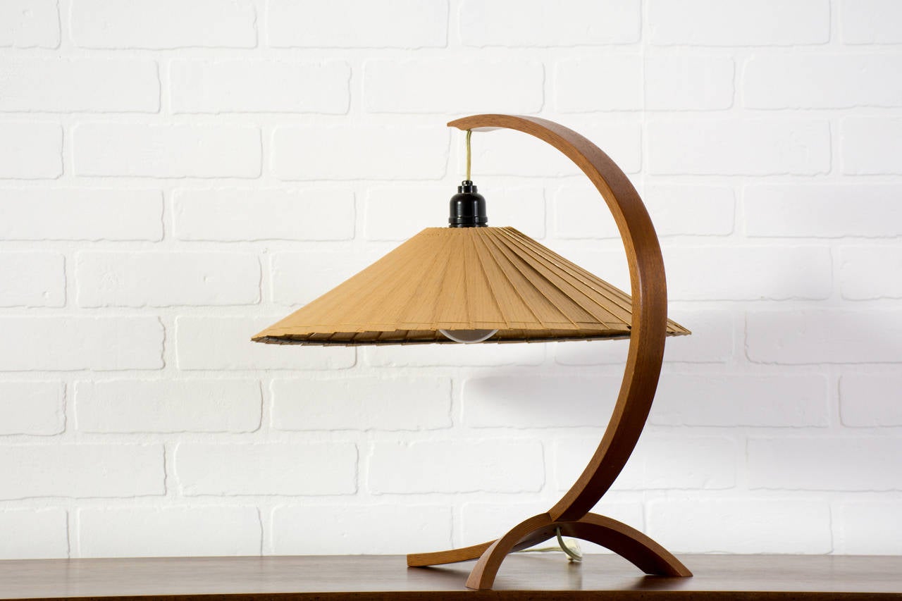 Wood Vintage Mid-Century Lamp