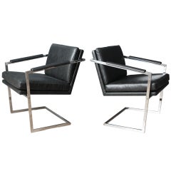 Pair of Vintage Lounge Chairs by Milo Baughman