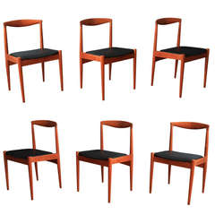 Set of Six Danish Modern Dining Chairs