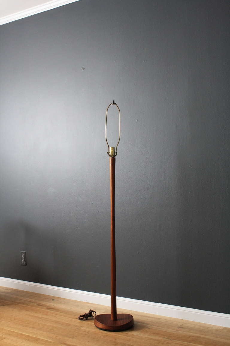 Danish Modern Teak Floor Lamp In Good Condition In San Francisco, CA