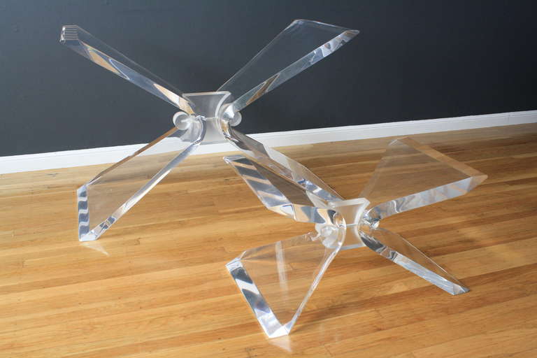 Vintage Lucite Butterfly Dining Table Base 1