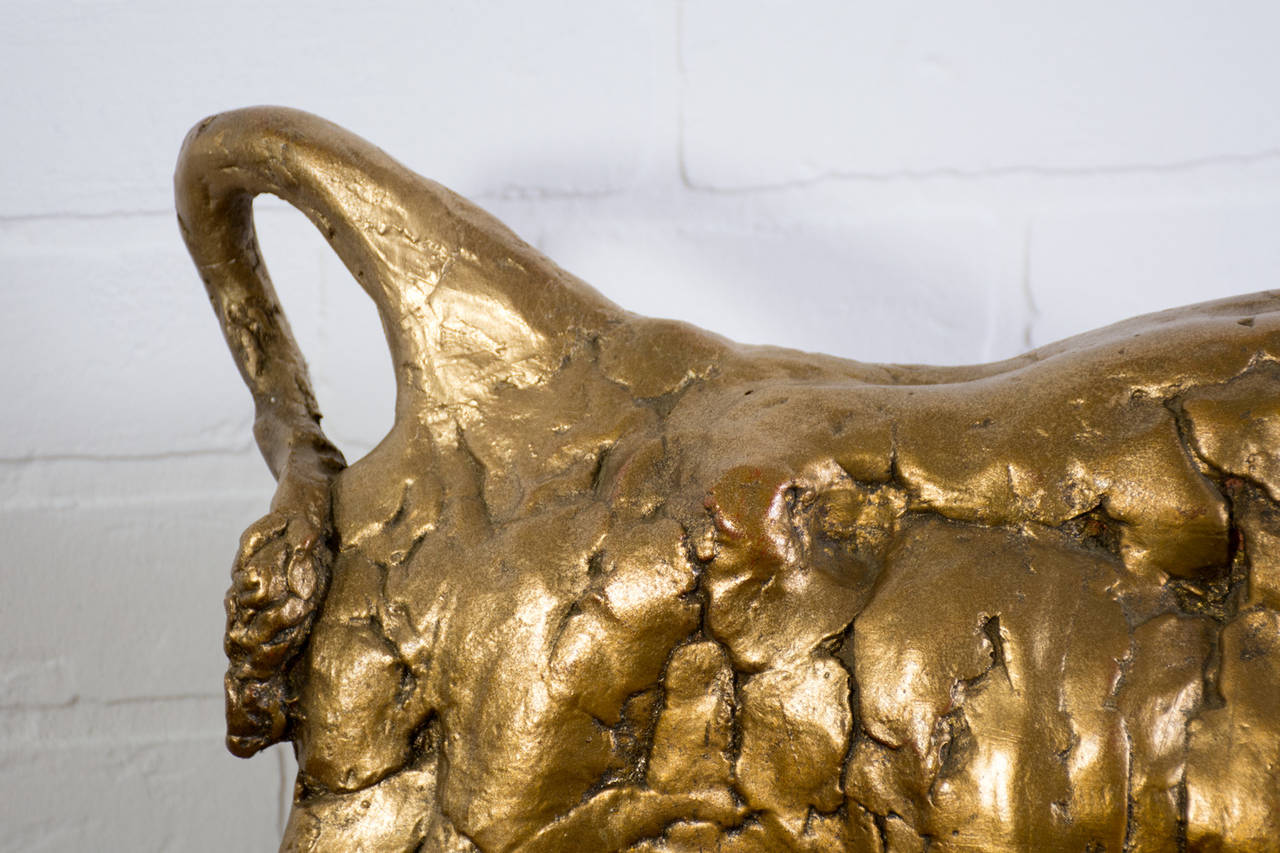 Vintage Brutalist Bull Sculpture 1