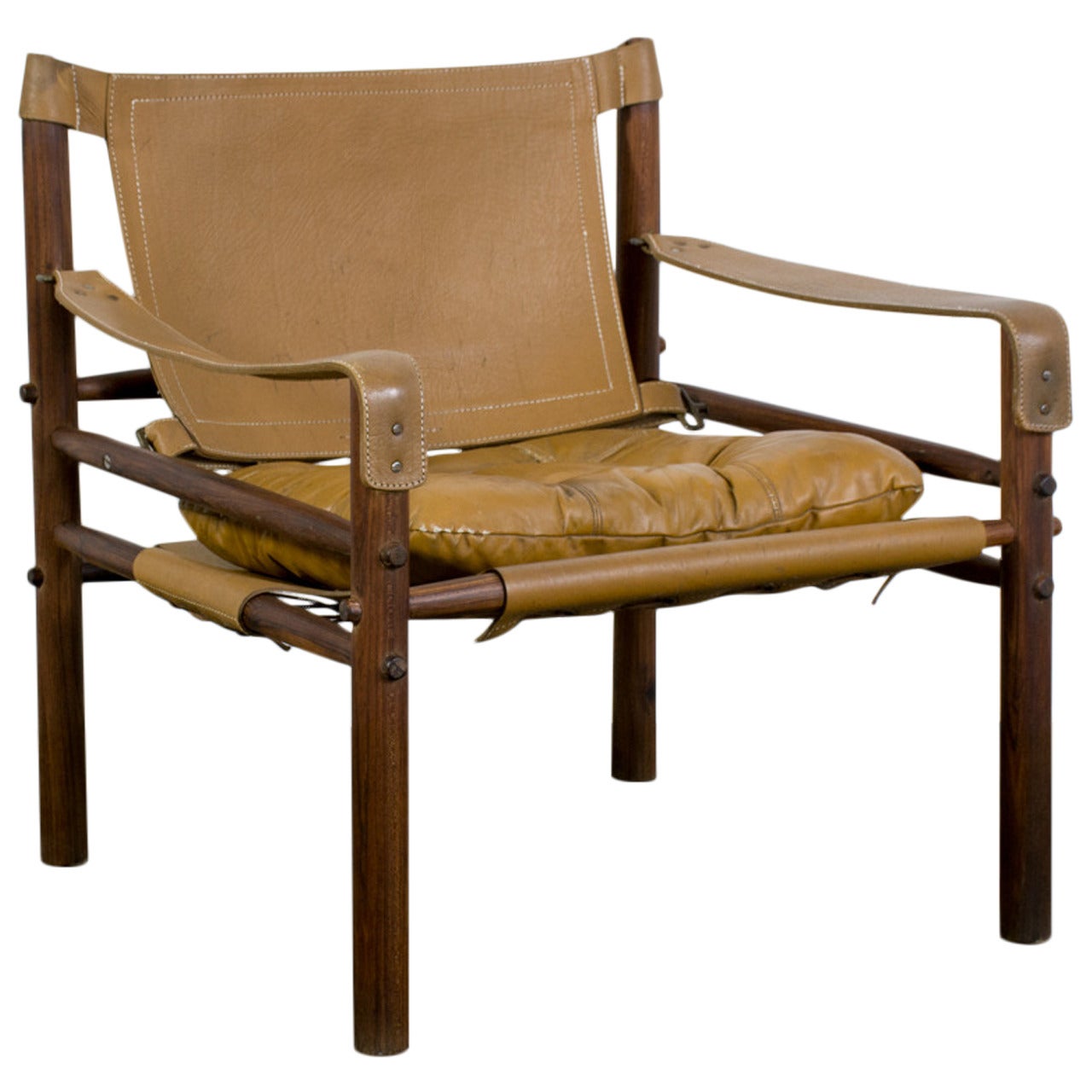 Vintage Mid-Century "Sirocco" Safari Chair by Arne Norell