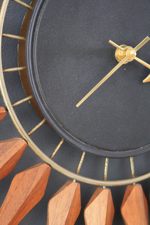 American Mid-Century Modern Seth Thomas Star Burst Clock