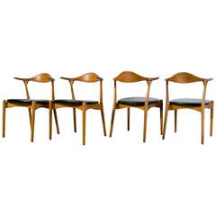 Set of Four Scandinavian Modern Dining Chairs