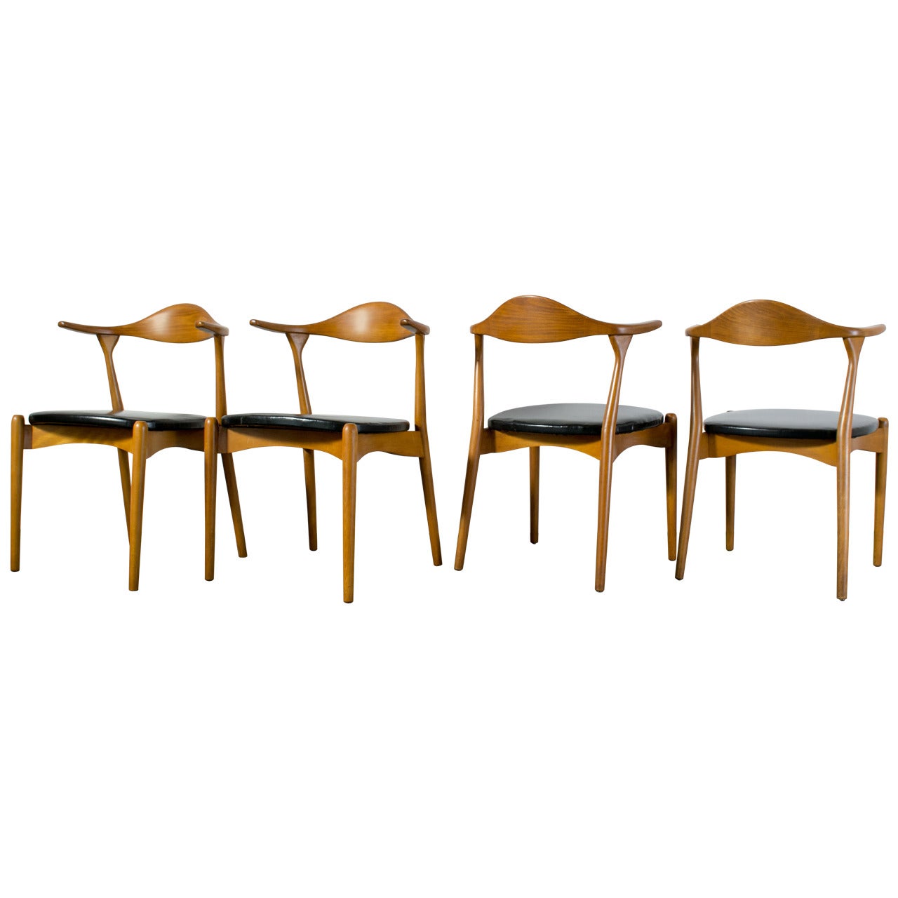 Set of Four Scandinavian Modern Dining Chairs