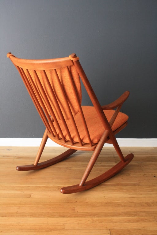 20th Century Danish Modern Teak Rocking Chair by Frank Reenskaug