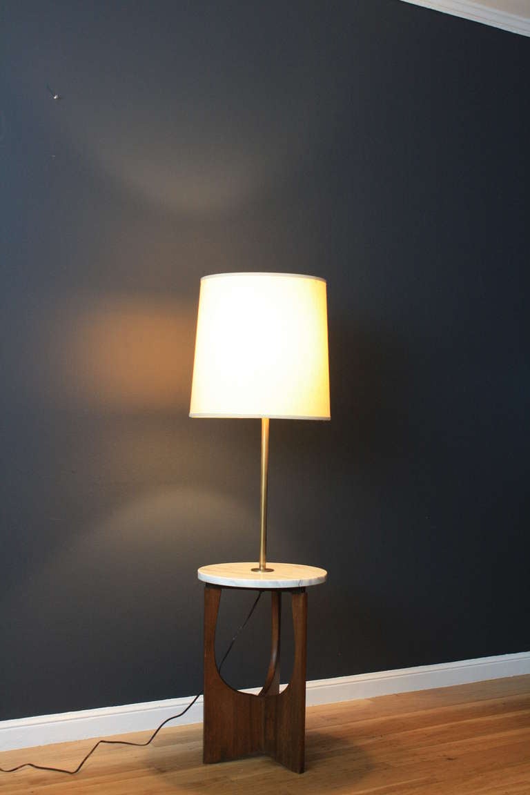 Vintage Mid-Century Floor Lamp with Table at 1stdibs