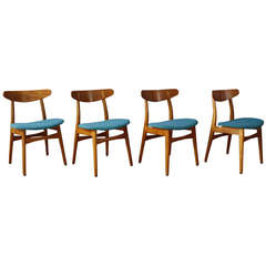 Set of Four Hans Wegner CH-30 Dining Chairs