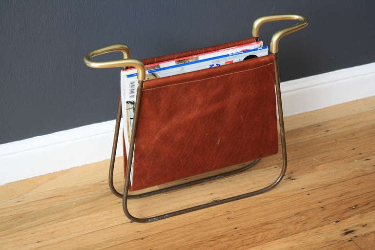 Vintage Magazine Rack by Carl Aubock 1