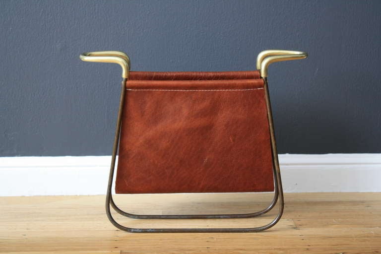 Mid-Century Modern Vintage Magazine Rack by Carl Aubock