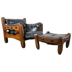 Rare Descanso Lounge Chair and Ottoman by Don Shoemaker