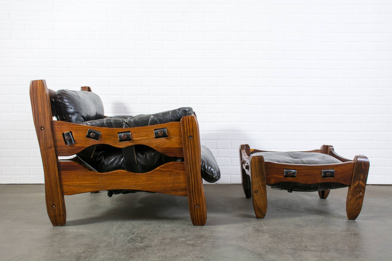 Rare Descanso Lounge Chair and Ottoman by Don Shoemaker In Good Condition In San Francisco, CA