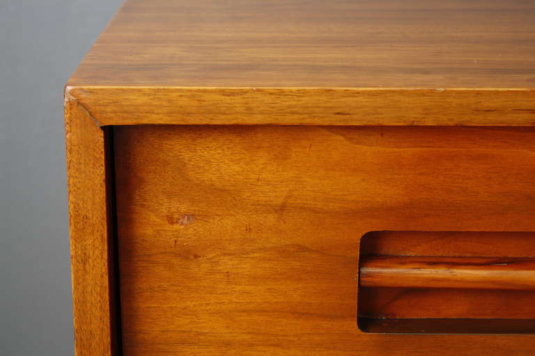 Walnut Mid-Century Modern Low Dresser