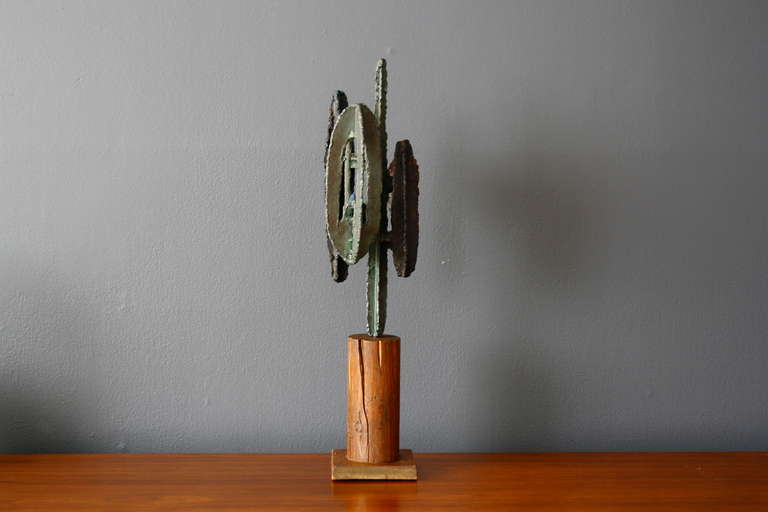 20th Century Vintage Brutalist Cactus Sculpture