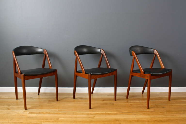 Scandinavian Modern Set of Six Kai Kristiansen Dining Chairs