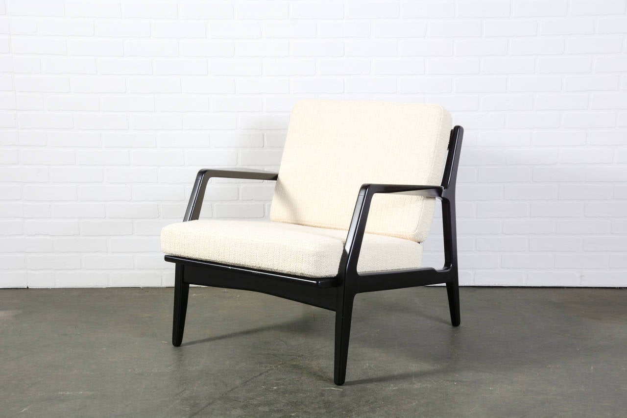 Upholstery Danish Modern Lounge Chair by Ib Kofod Larsen