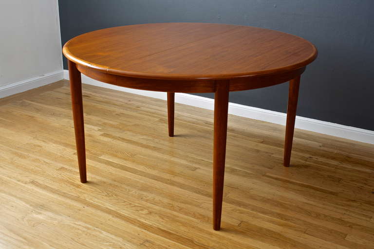 Mid-20th Century Danish Modern Dining Table with Leaves by Kai Kristiansen