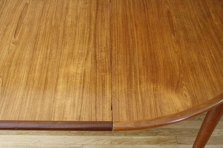 Danish Modern Dining Table with Leaves by Kai Kristiansen 1