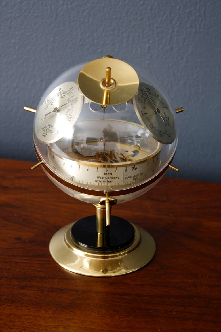 Vintage Spherical Huger Barometer, West Germany In Good Condition In San Francisco, CA
