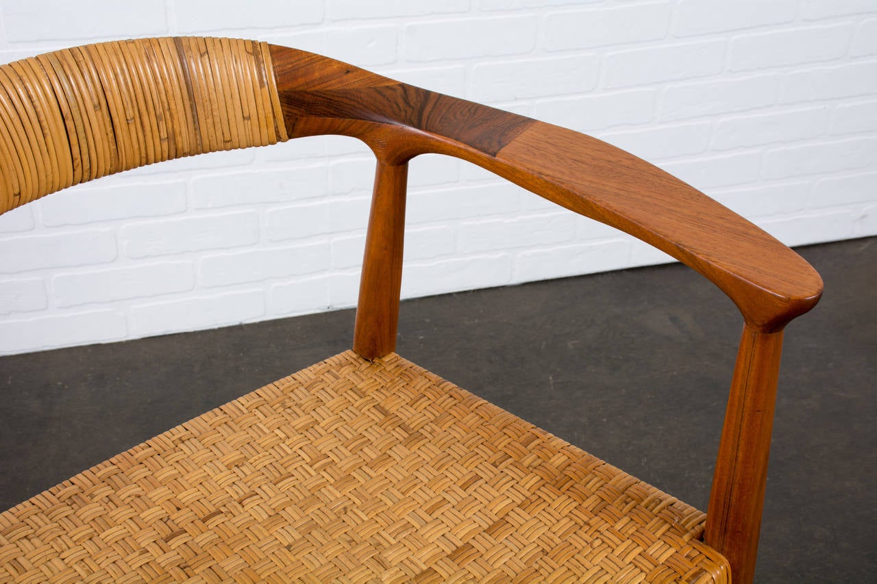 Cane Vintage Mid-Century Armchair