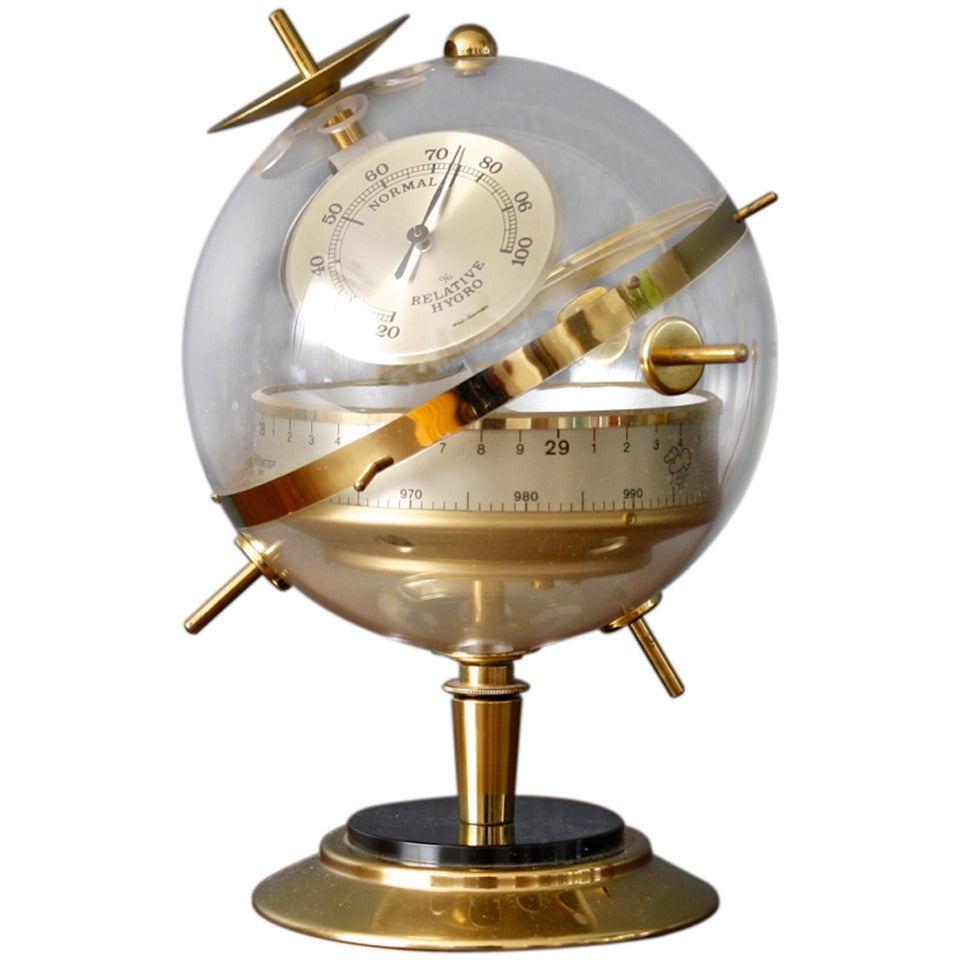 Vintage Spherical Huger Barometer, West Germany