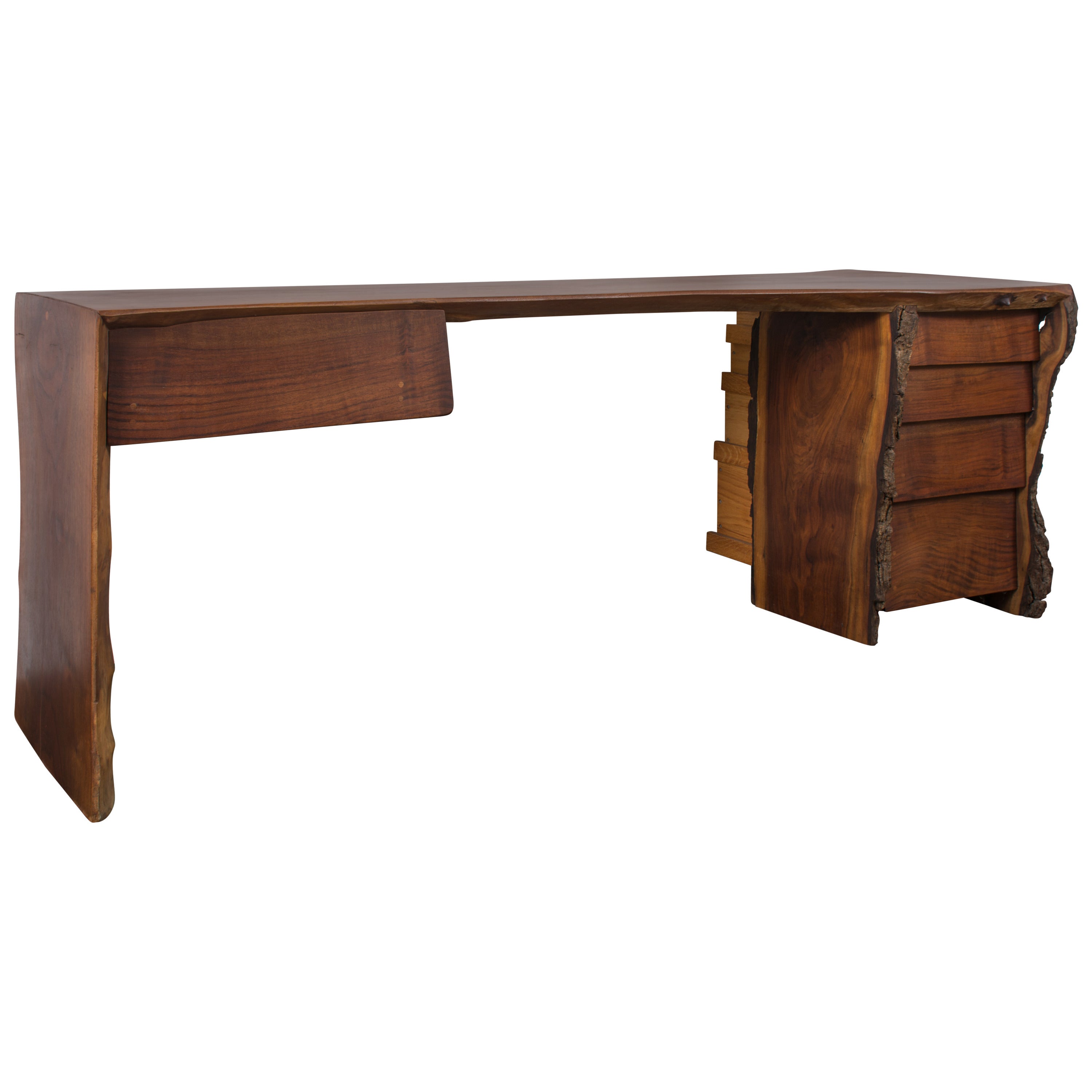 Vintage Wood Slab Desk