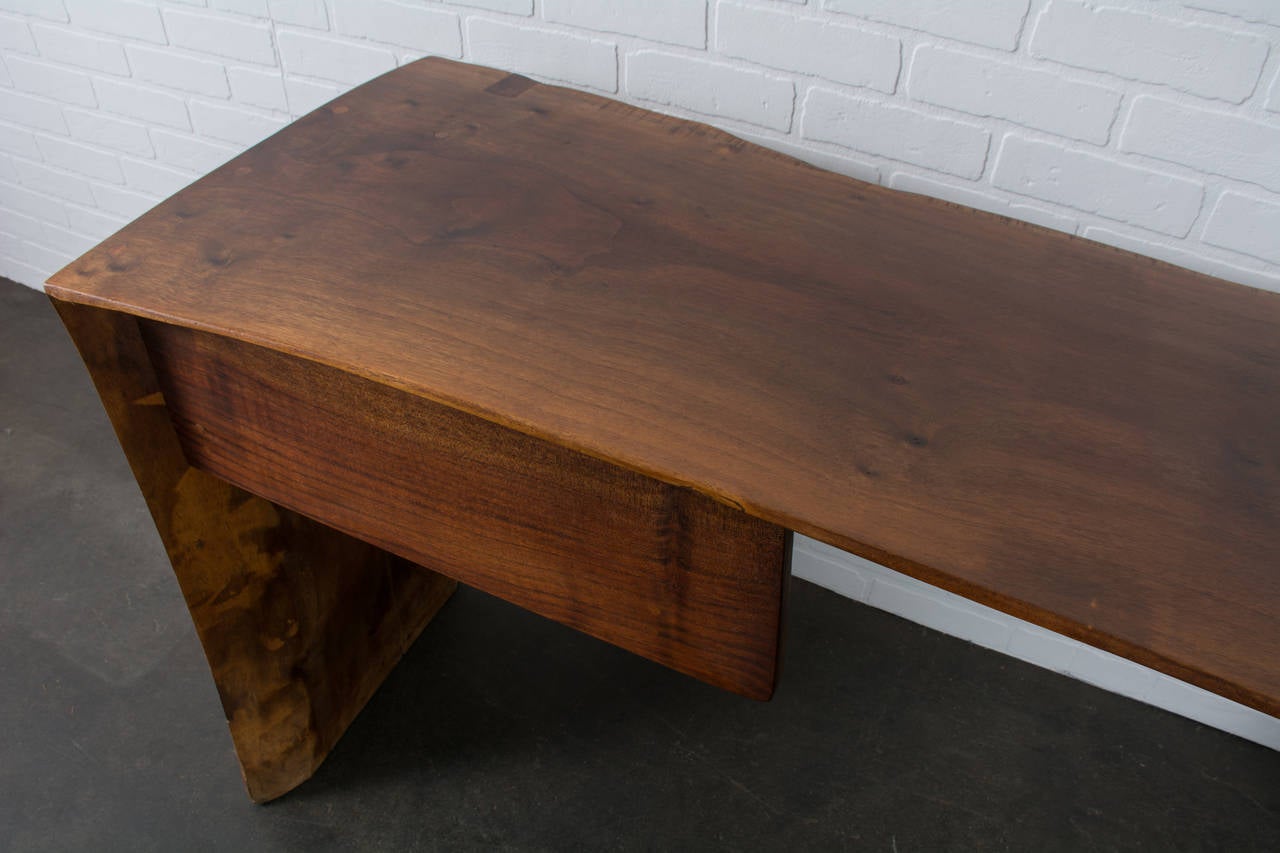 American Vintage Wood Slab Desk