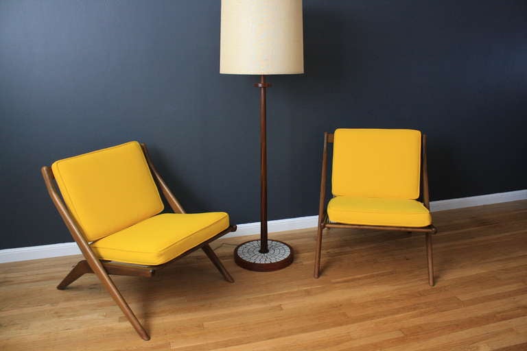 Pair of Scissor Lounge Chairs by Folke Ohlsson for Dux 3