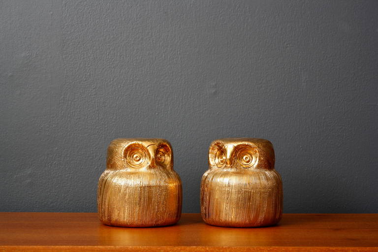 Pair of Vintage Mid-Century Ceramic Owls Made in Italy for Joseph Magnin 4