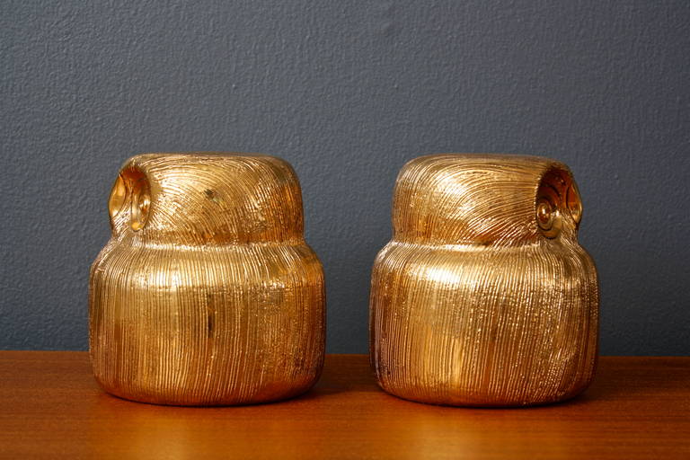 Pair of Vintage Mid-Century Ceramic Owls Made in Italy for Joseph Magnin In Excellent Condition In San Francisco, CA