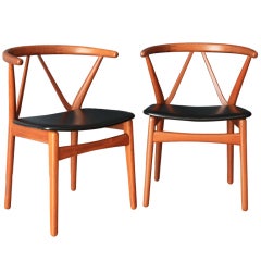 Pair of Danish Modern Chairs by Bruno Hansen