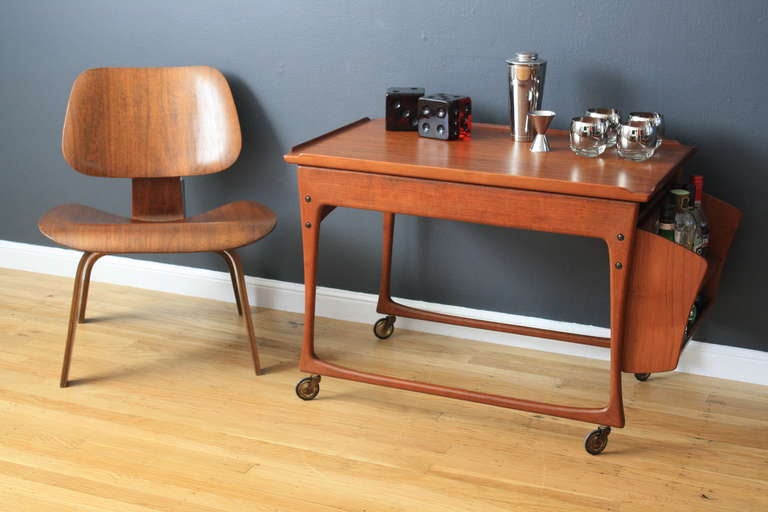 Scandinavian Modern Danish Modern Teak Bar Cart by J. Ingvard Jensen Odense