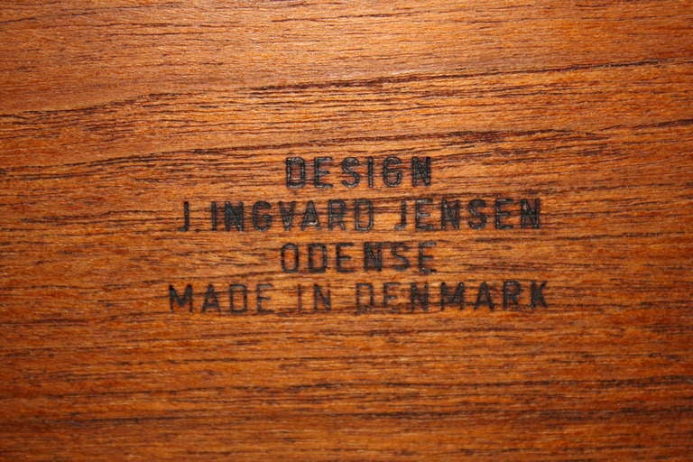 Danish Modern Teak Bar Cart by J. Ingvard Jensen Odense 2