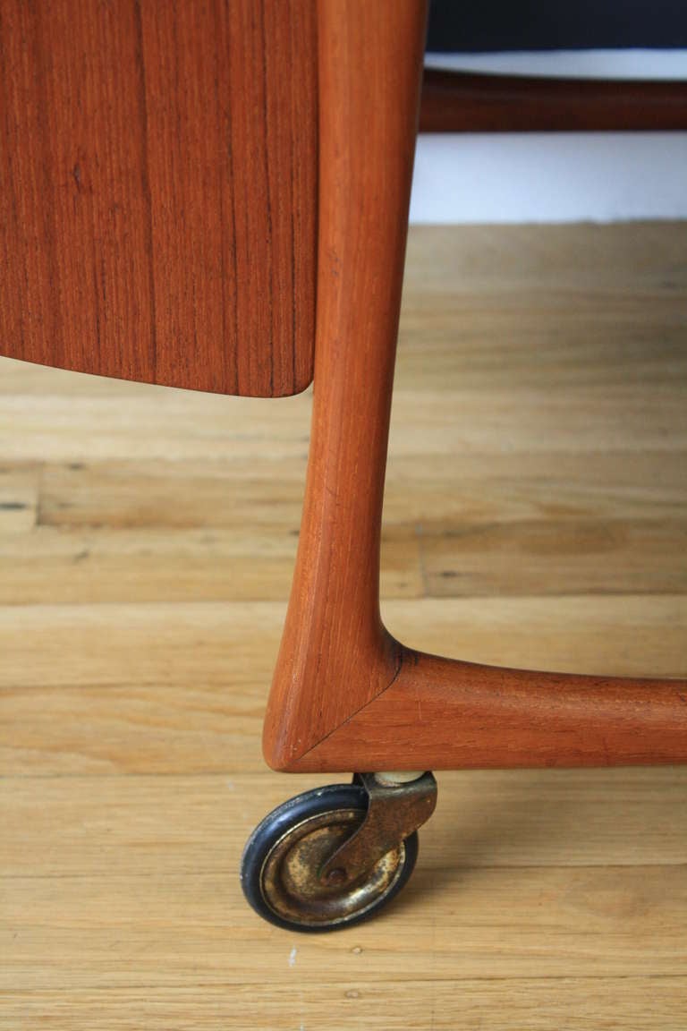 Danish Modern Teak Bar Cart by J. Ingvard Jensen Odense 5