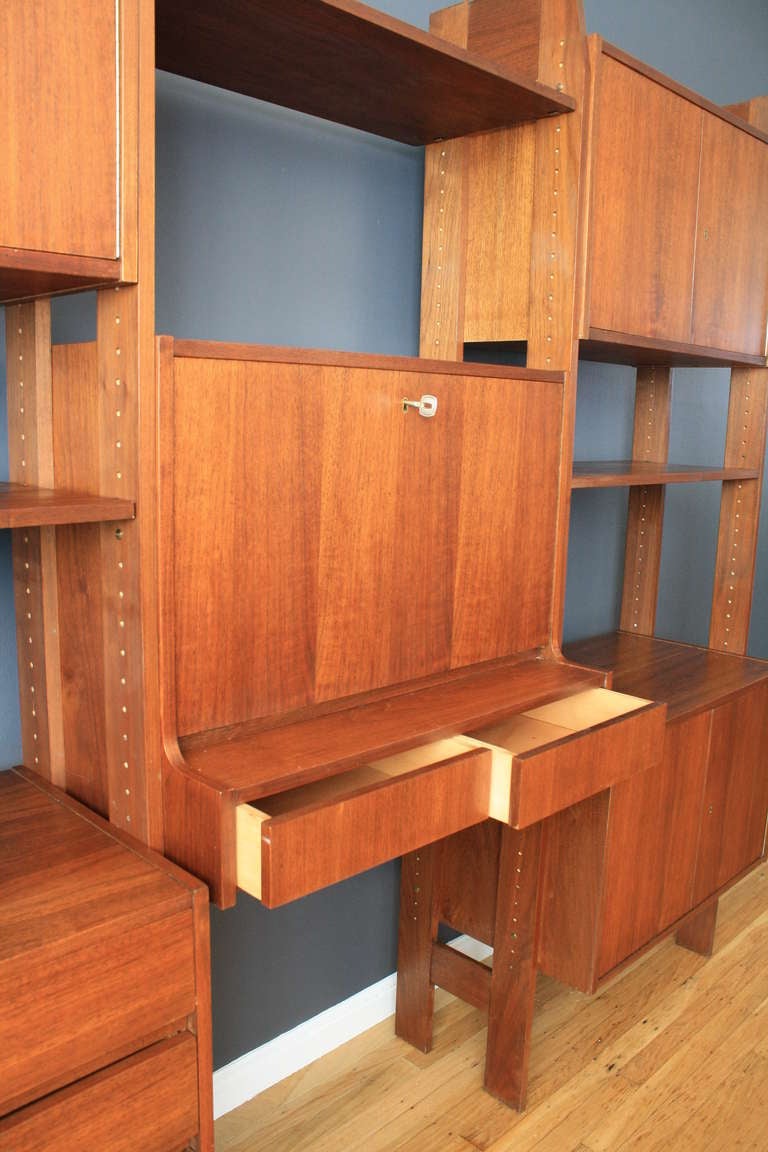 Danish Modern Free-Standing Wall Unit at 1stdibs